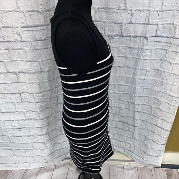 Forever 21 tank top stripe dress black white & grey sz large - Picture 5 of 9